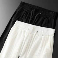 Costume décontracté élégant pour hommes - Blazer ajusté et pantalon de jogging avec tissu texturé et fermeture à 3 boutons