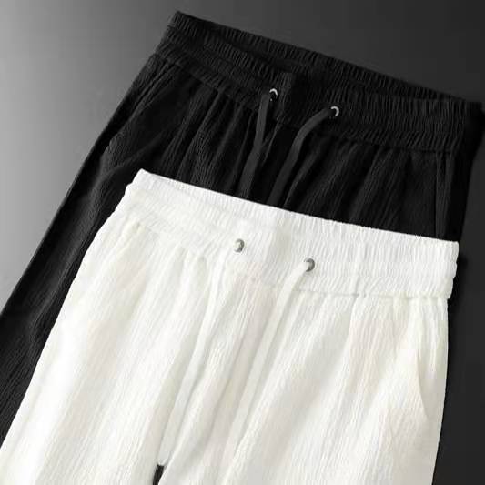 Costume décontracté élégant pour hommes - Blazer ajusté et pantalon de jogging avec tissu texturé et fermeture à 3 boutons