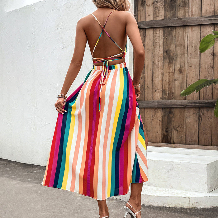 Robe Camisole à Rayures - Style d'Été Léger et Respirant