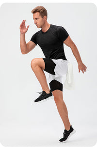Short de fitness pour hommes avec double couche - Confort et soutien optimal