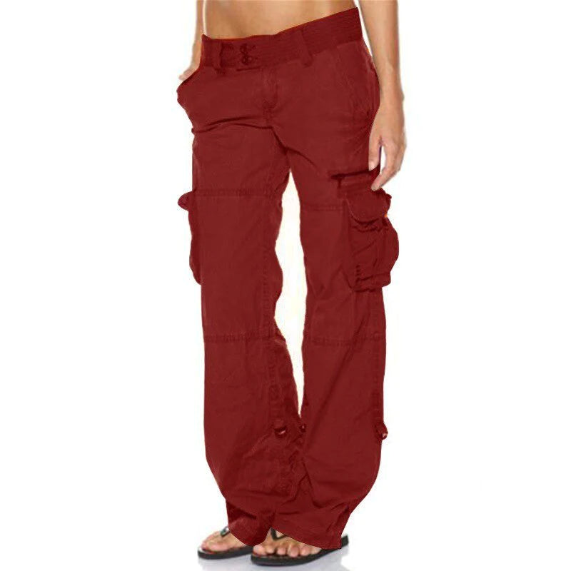 Pantalon cargo polyvalent pour femmes avec des poches pratiques pour un confort optimal