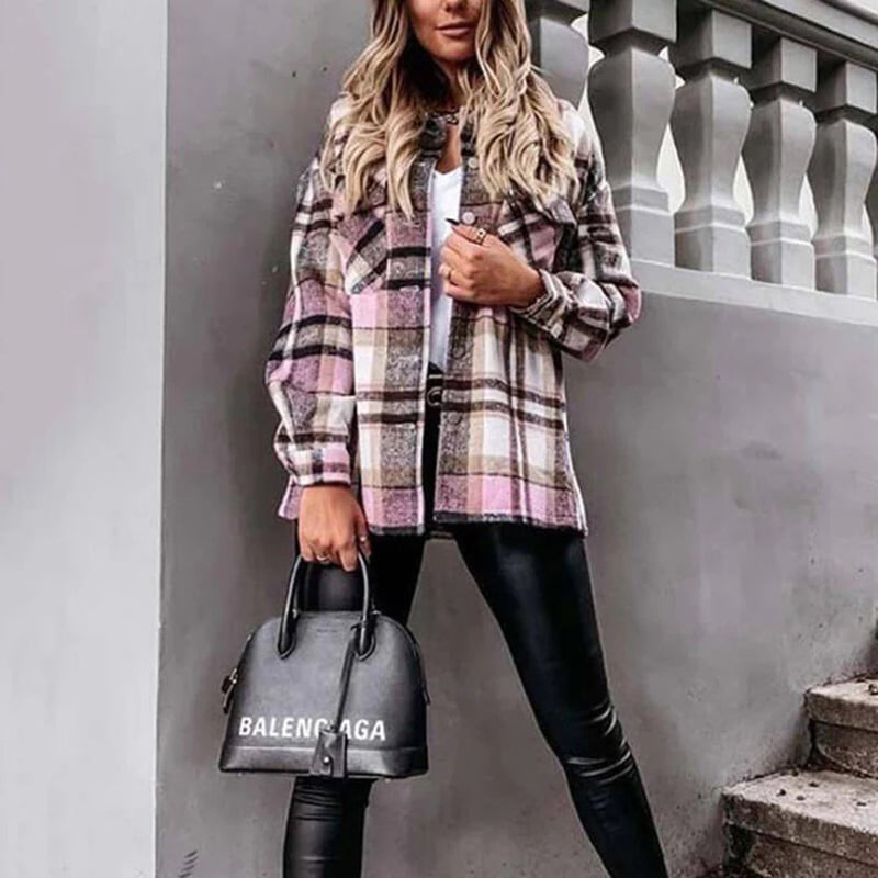 LYLA - Cozy Checked Jacket for Ultimate Comfort