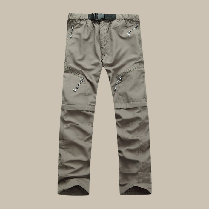 Pantalon d'extérieur zippé en cuir pour hommes - Confort et style à la fois