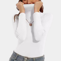 Elégant body à manches longues et col roulé pour femmes - Top à la mode et confortable pour toutes les occasions