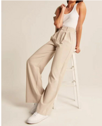 Élégant pantalon large à taille haute pour femmes, pour un look chic et décontracté - confortable et parfait pour la vie de tous les jours