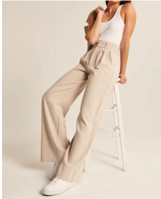 Élégant pantalon large à taille haute pour femmes, pour un look chic et décontracté - confortable et parfait pour la vie de tous les jours