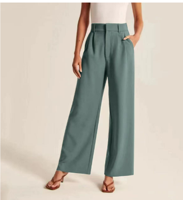 Élégant pantalon large à taille haute pour femmes, pour un look chic et décontracté - confortable et parfait pour la vie de tous les jours