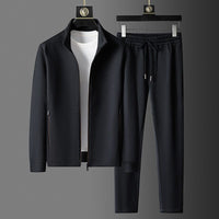 Ensemble de Vêtements de Sport pour Hommes - Veste à Zip de Qualité Supérieure et Pantalons à Cordons pour Confort et Élégance