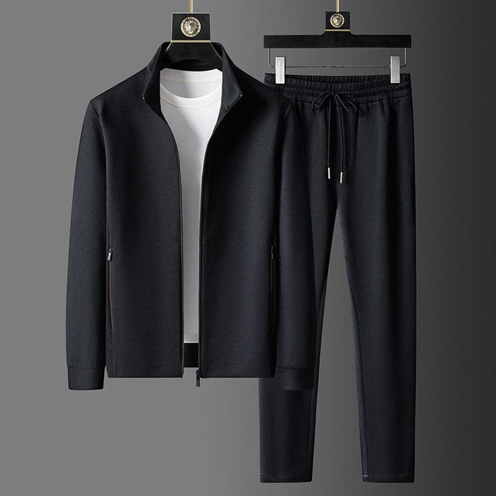 Ensemble de Vêtements de Sport pour Hommes - Veste à Zip de Qualité Supérieure et Pantalons à Cordons pour Confort et Élégance