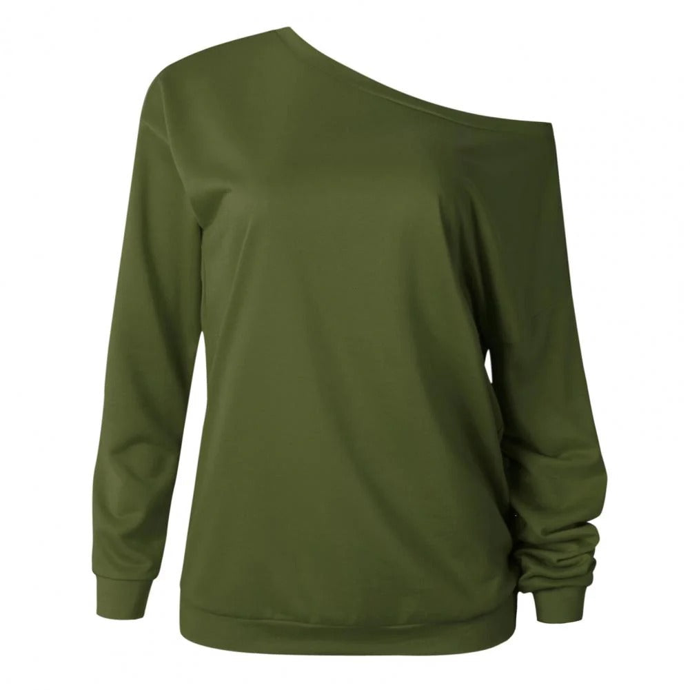 Élégant pull-over ample à épaules dégagées pour femmes - Beatrix