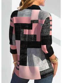 T-shirt graphique élégant pour femmes - blouse moderne noire et rose pour un look branché