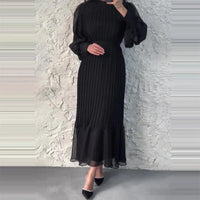 Robe plissée midi pour femme - Élégance intemporelle et style sophistiqué