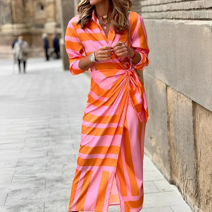 Robe enveloppante à imprimé chic | Velanora Tissu léger Parfait pour toutes les occasions