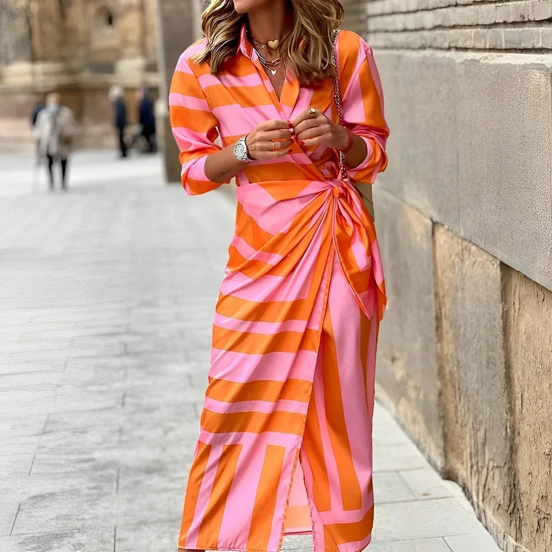 Robe enveloppante à imprimé chic | Velanora Tissu léger Parfait pour toutes les occasions