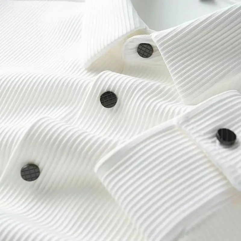 Camisole de négociation pour homme - Slim Fit - Mélange d'algues et d'élastane - Cuello Clásico - Ropa Formal