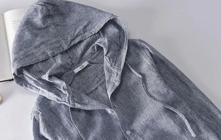 Hooded Leinenhemd - Couverture légère et résistante pour les personnes de faible corpulence