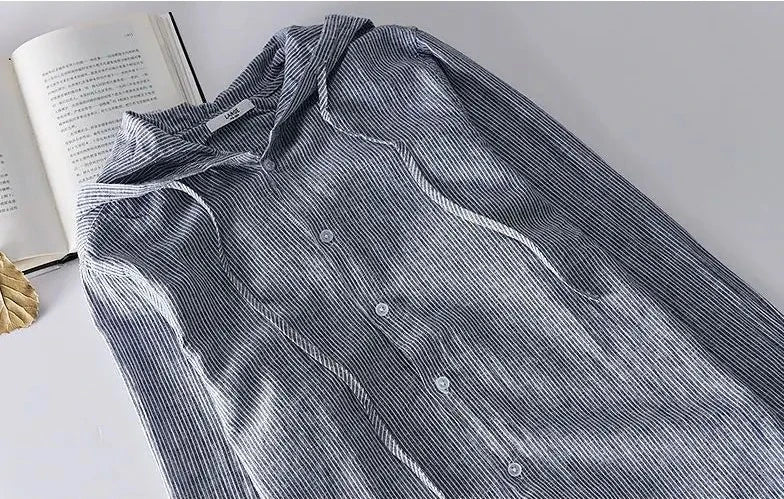 Hooded Leinenhemd - Couverture légère et résistante pour les personnes de faible corpulence