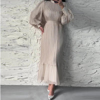 Robe plissée midi pour femme - Élégance intemporelle et style sophistiqué
