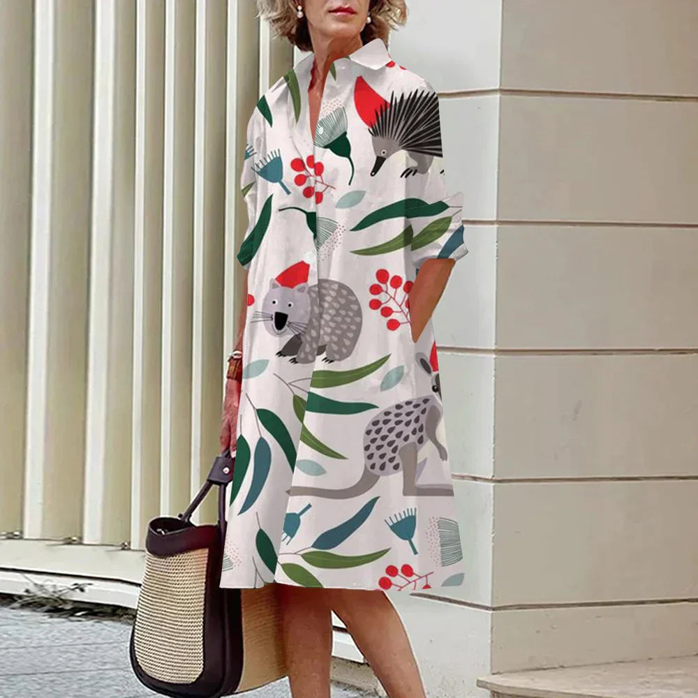 Robe Midi Longue à la Genou - Idéalement Ajustée, Respirante, Style Décontracté