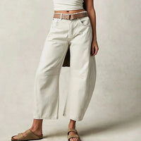 Pantalon large élégant et souple - Pantalon décontracté pour femmes à la pointe de la mode