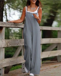 Combinaison en lin confortable pour femme, avec une coupe décontractée - parfaite pour le confort et le style de tous les jours