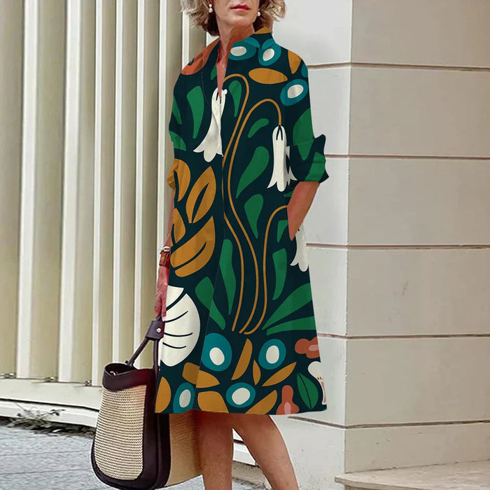 Robe Midi Longue à la Genou - Idéalement Ajustée, Respirante, Style Décontracté