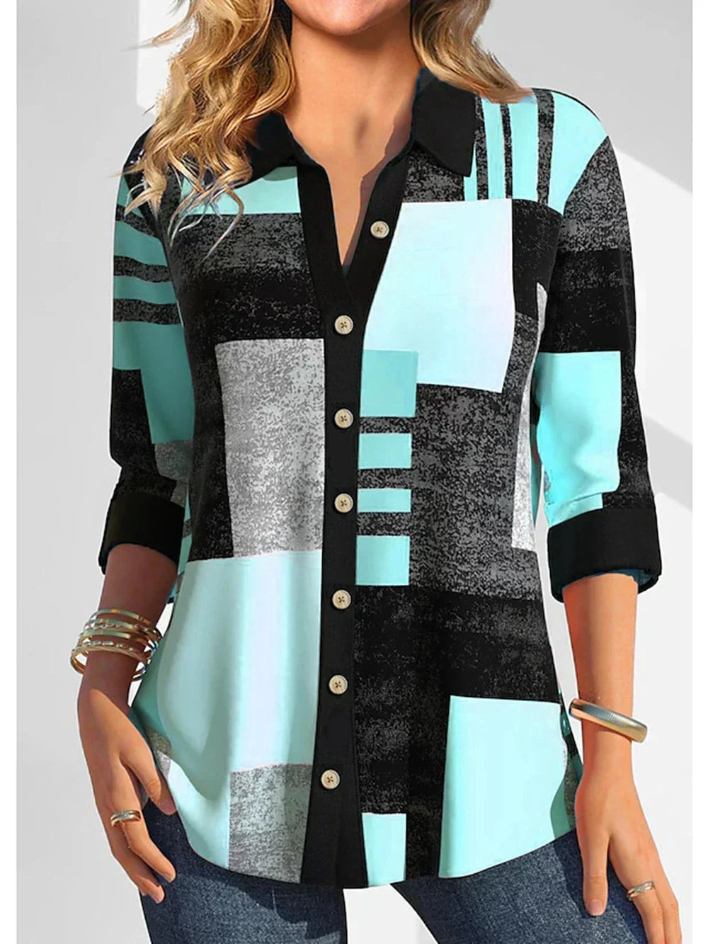 T-shirt graphique élégant pour femmes - blouse moderne noire et rose pour un look branché