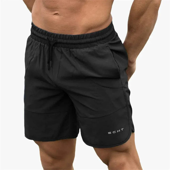 Short d'athlétisme ultra-confortable pour hommes - Matière légère et respirante - Taille élastique ajustable avec cordon de serrage - Coupe mi-cuisse