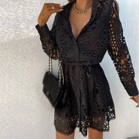 Robe midi en dentelle élégante, chic et sophistiquée, pour femmes