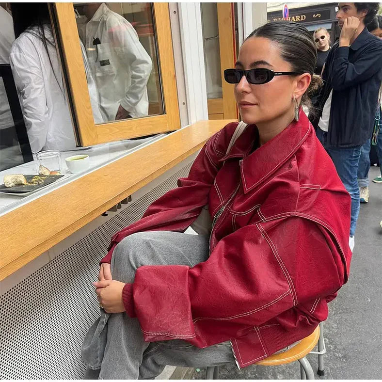 Flavie™ Veste en cuir