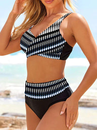 Ensemble de Bikini pour Femmes - Top en Cuello en V - Cintura Alta - Ajuste Apoyador y Flattering