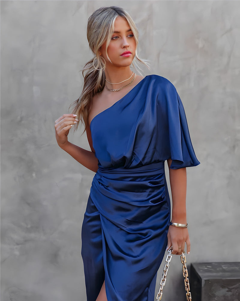 Robe de soirée élégante et féminine en satin Jessa - Séduisante et stylée