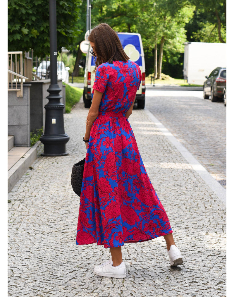 Élégante robe longue d'été à imprimé floral - Linda