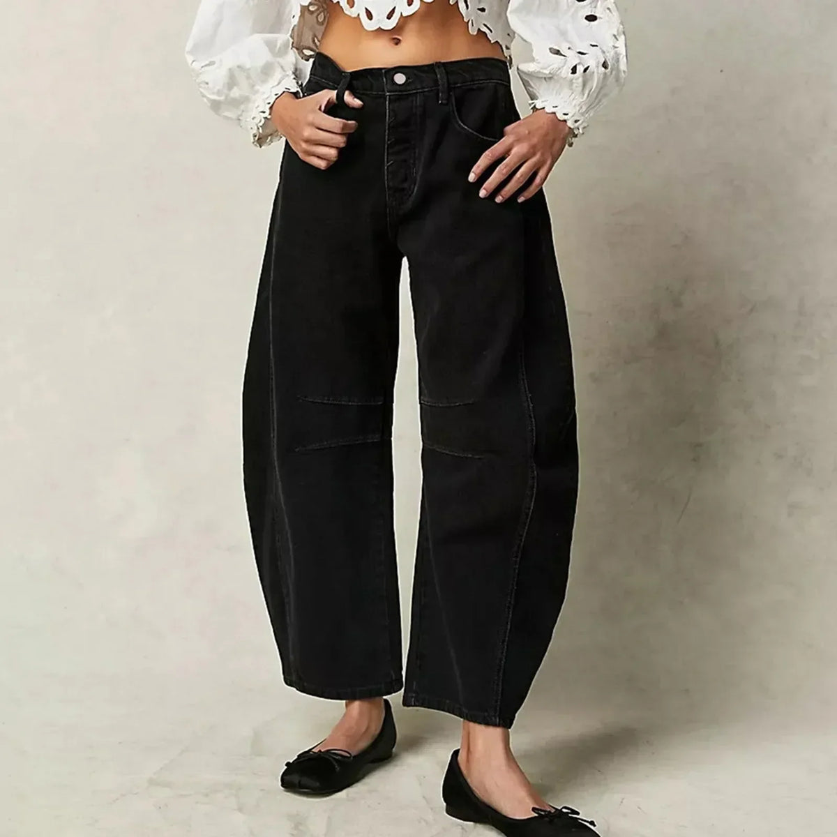 Pantalon large élégant et souple - Pantalon décontracté pour femmes à la pointe de la mode