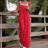 Combinaison en lin confortable pour femme, avec une coupe décontractée - parfaite pour le confort et le style de tous les jours