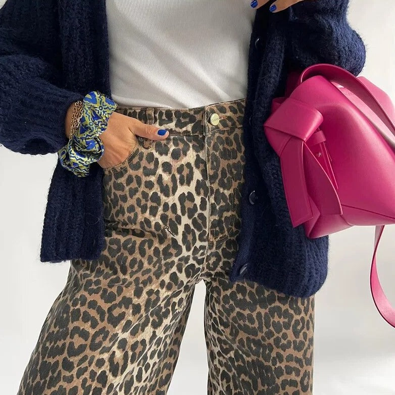 Pantalon imprimé léopard pour femmes - Pantalon décontracté élégant et confortable pour toutes les occasions