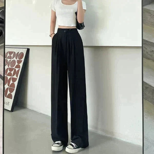 Pantalon souple à jambe large pour femmes, pour un confort quotidien - pantalon stylé et élégant pour les occasions décontractées et formelles