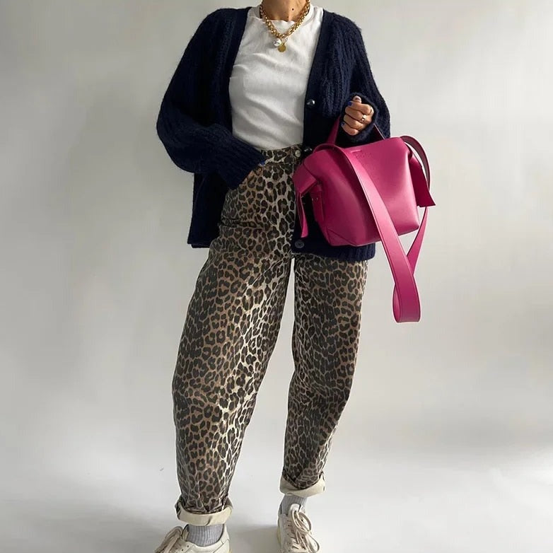 Pantalon imprimé léopard pour femmes - Pantalon décontracté élégant et confortable pour toutes les occasions