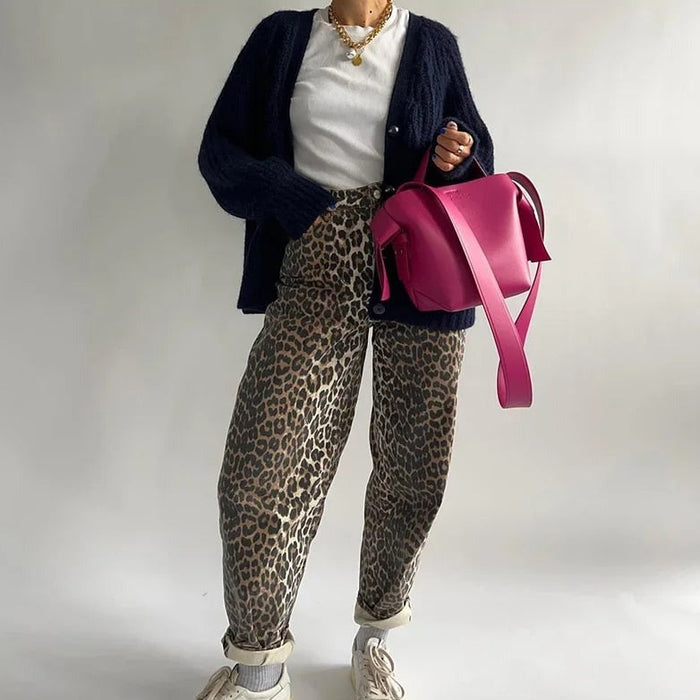 Pantalon imprimé léopard pour femmes - Pantalon décontracté élégant et confortable pour toutes les occasions