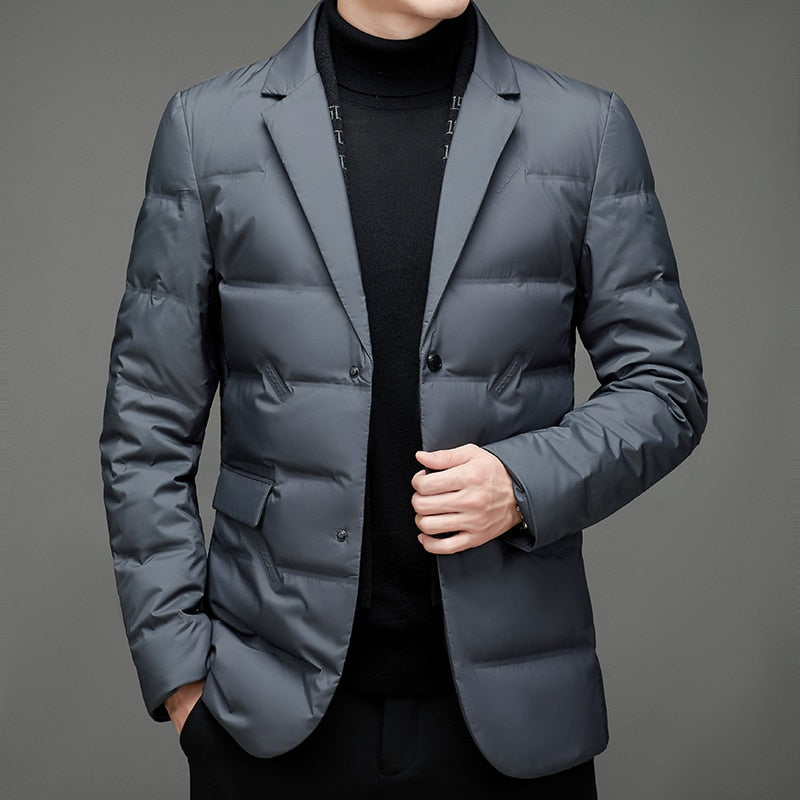 Christophe™ Blazer stylé avec garniture en duvet