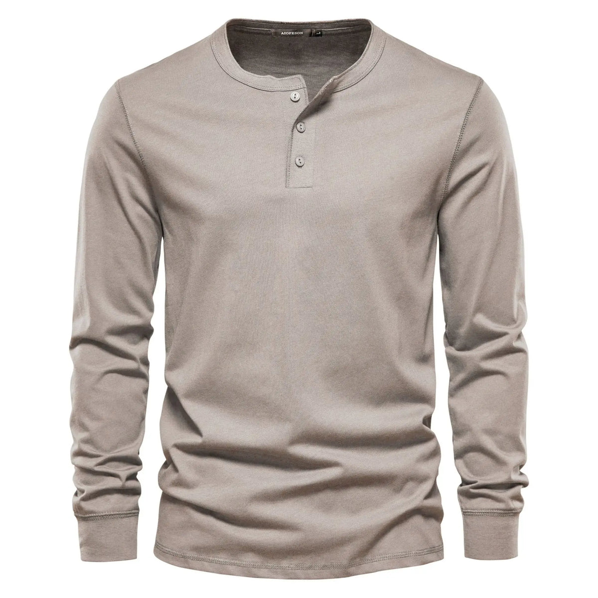 T-shirt pour homme à manches longues et col sans collet pour un style décontracté et élégant