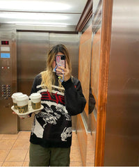 Pull surdimensionné style streetwear pour femmes - Salud