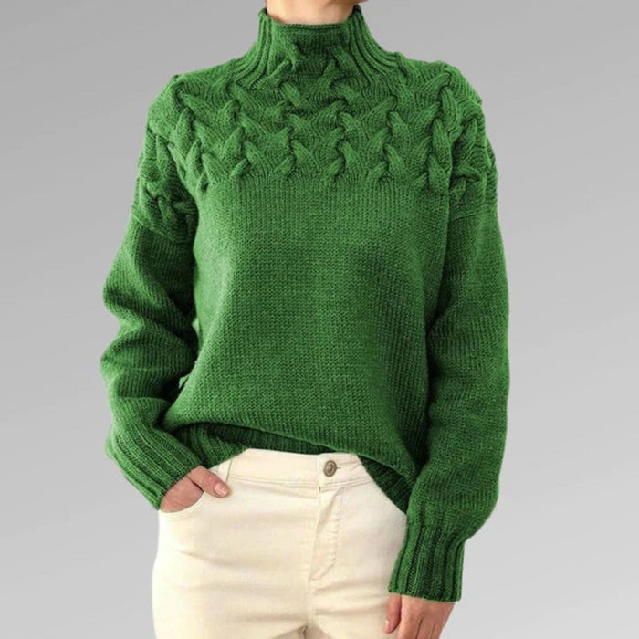 Elegant Sassa Women's Knitted Hooded Sweater for a Perfect Fit (Pull à capuche en tricot pour femmes pour un ajustement parfait)