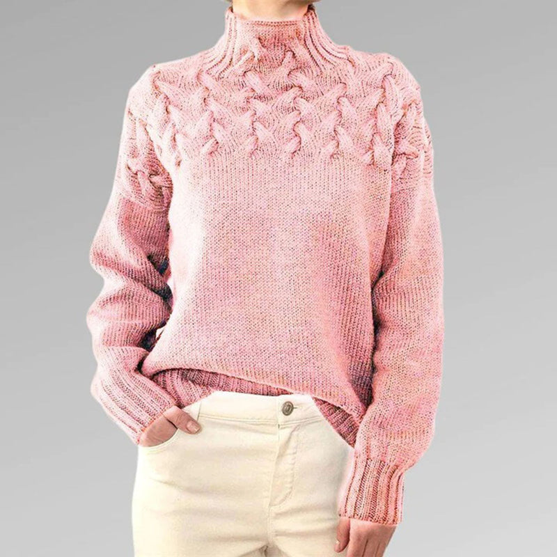 Elegant Sassa Women's Knitted Hooded Sweater for a Perfect Fit (Pull à capuche en tricot pour femmes pour un ajustement parfait)