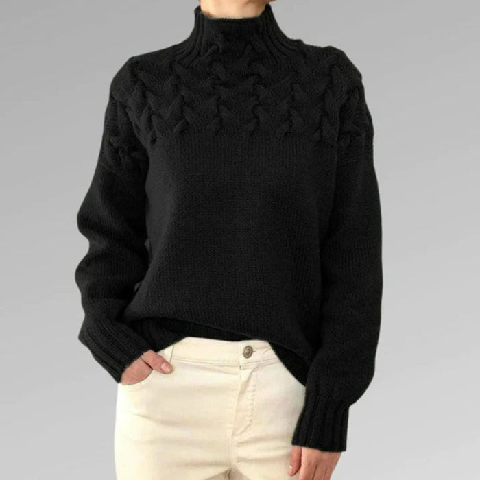 Elegant Sassa Women's Knitted Hooded Sweater for a Perfect Fit (Pull à capuche en tricot pour femmes pour un ajustement parfait)