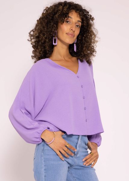 Chemisier surdimensionné pour femme à la coupe décontractée et élégante en lilas luxueux - parfait pour un look décontracté de tous les jours