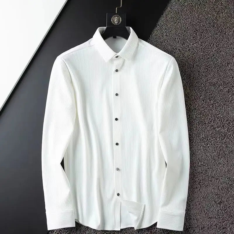 Camisole de négociation pour homme - Slim Fit - Mélange d'algues et d'élastane - Cuello Clásico - Ropa Formal