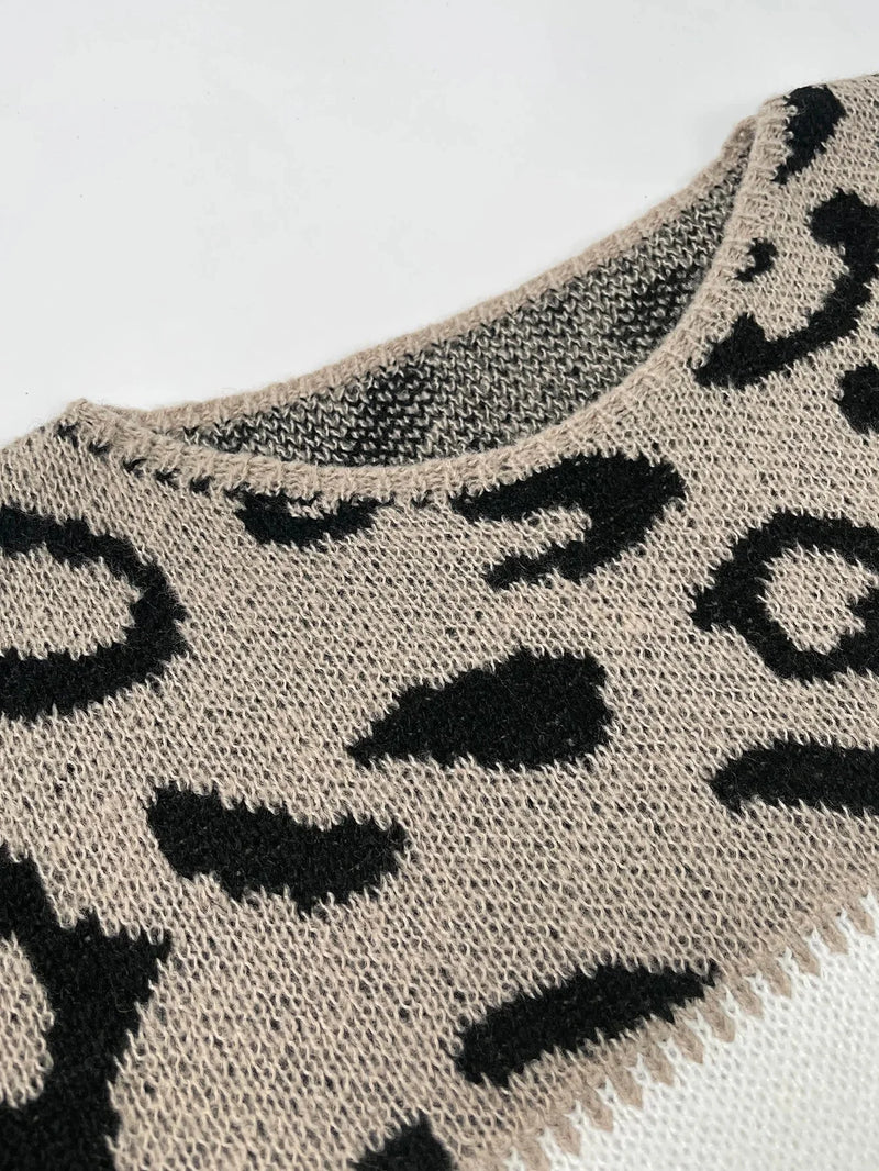 Josiane™ Pull avec imprimé léopard