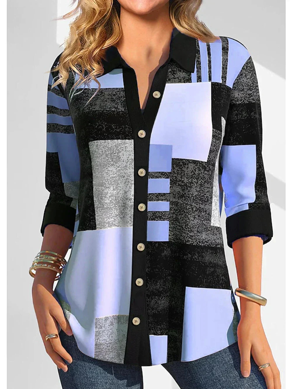 T-shirt graphique élégant pour femmes - blouse moderne noire et rose pour un look branché