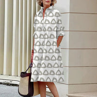 Robe élégante en polyester mi-longue jusqu'aux genoux